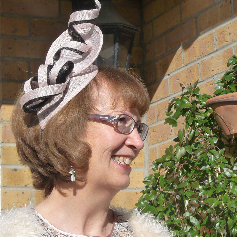 Lesley Bravery wearing a Emma Moscow hat